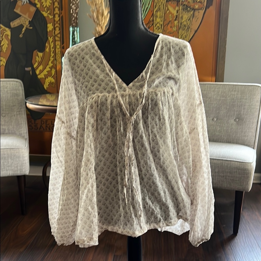 Daughters of India Cream Blouse